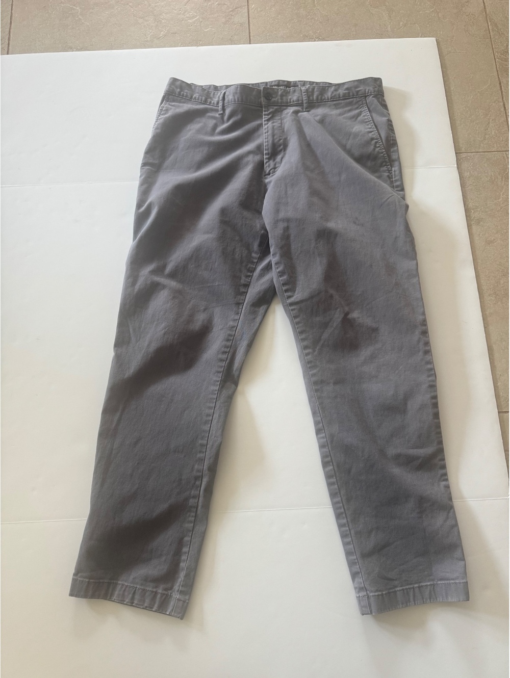 Michael Kors Men Gray Chino Pants 34x24 Tailored Classic Fit Cotton Stretch